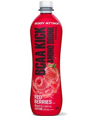 BODY ATTACK BCAA KICK AMINO DRINK 500ML | RED BERRIES