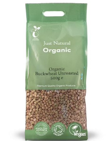 JUST NATURAL UNROASTED BUCKWHEAT 500G