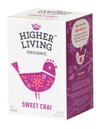 HIGHER LIVING ORGANIC SWEET CHAI TEA (15 BAGS)