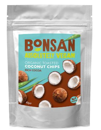 BONSAN COCONUT CHIPS RICH COCOA 40G