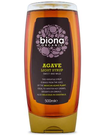 BIONA ORGANIC AGAVE  LIGHT SYRUP 500ML