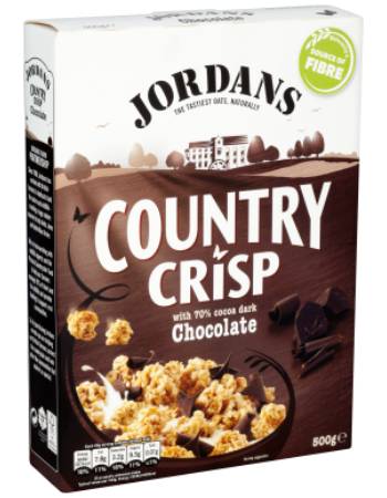 JORDANS COUNTRY CRISP CHOCOLATE 500G