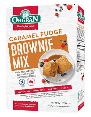 ORGRAN CARAMEL FUDGE BROWNIE MIX 400G