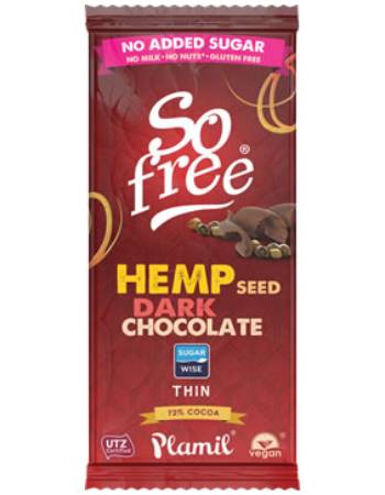 PLAMIL DARK CHOCOLATE WITH HEMP SEED 70G