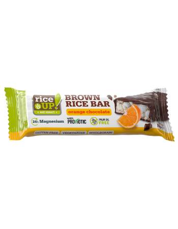 RICE UP DARK CHOCOLATE ORANGE BAR 18G