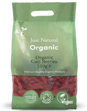 JUST NATURAL GOJI BERRIES 250G