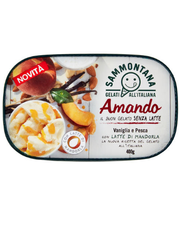 SAMMONTANA AMANDO VAN/PEACH ICE CREAM 400g