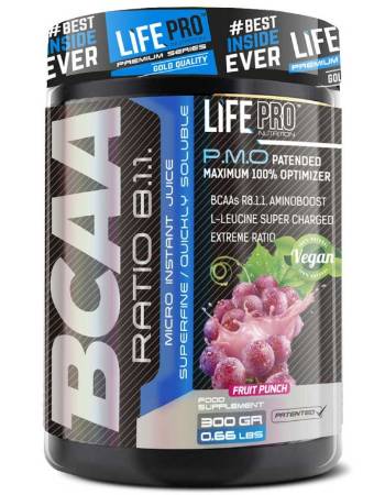 LIFE PRO NUTRITION BCAA 8:1:1 FRUIT PUNCH 300G