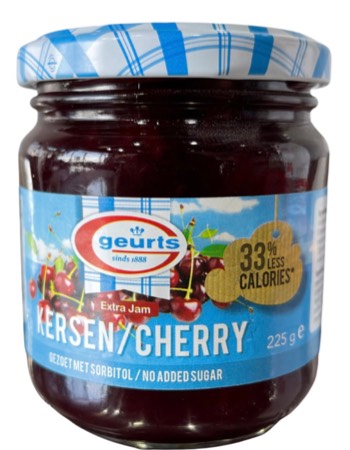 GEURTS CHERRY DIET JAM 225G