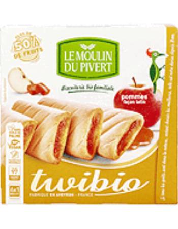 LE MOULIN DU PIVERT TWIBIO 6 BISCUIT BARS FILLED WITH APPLES