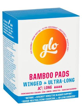HERE WE FLO BAMBOO LONG PADS FOR SENSITIVE BLADDER (INCONTINENCE) 10 PADS