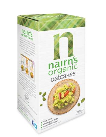 NAIRNS ORGANIC OAT CAKES 250G