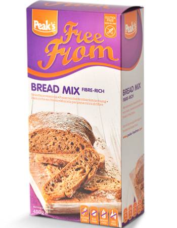 PEAKS FIBRE RICH BREAD MIX 450G