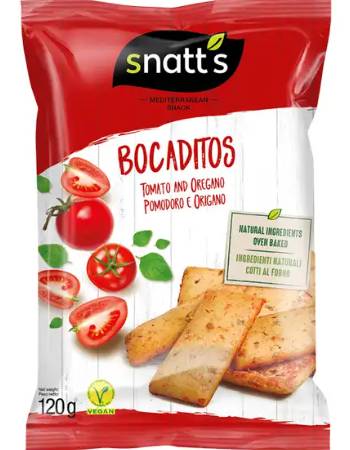 SNATTS BOCADITOS TOMATO & OREGANO 120G