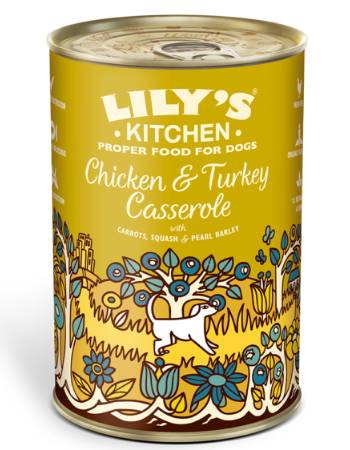 LILY'S KITCHEN CHICKEN & TURKEY CASSEROLE 400G