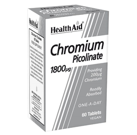 HEALTH AID CHROMIUM PICOLINATE 1800MCG