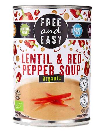 FREE & EASY LENTIL RED PEPPER SOUP 400G