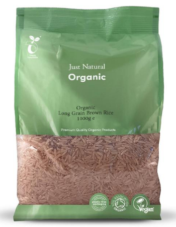 JUST NATURAL LONG GRAIN BROWN RICE 1KG