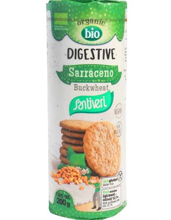 SANTIVERI ORGANIC BUCKWHEAT DIGESTIVE BISCUITS 200G