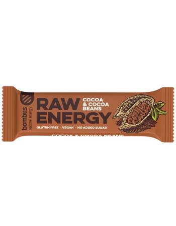 BOMBUS RAW ENERGY CACOA BAR 50G