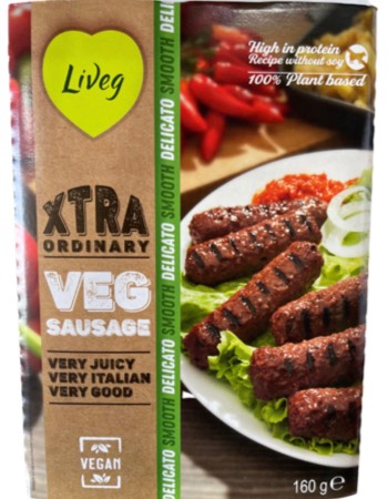 LIVEG XTRA PEA SAUSAGE 160G