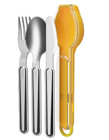 IDRINK UTENSIL CASE WITH CUTLERY SET ON THE GO - GREEN