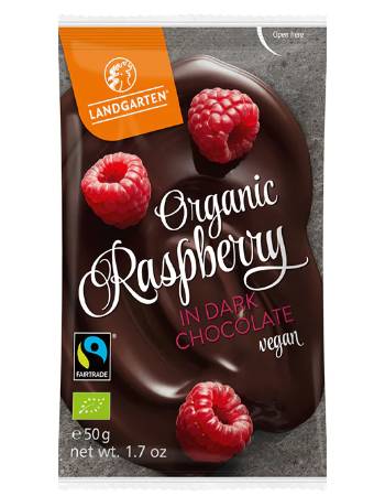 LANDGARTEN RASPBERRY DARK CHOCOLATE 50G