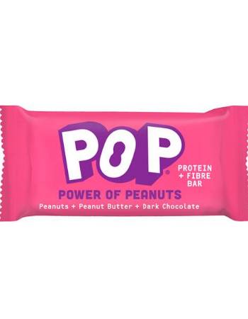 POP PEANUT AND DARK CHOCOLATE BAR 40G