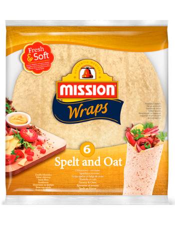 MISSION SPELT AND OATS WRAPS 370G