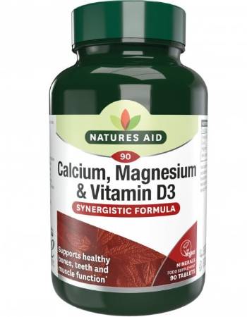 NATURES AID CALCIUM, MAGNESIUM & VITAMIN D3 90 TABLETS