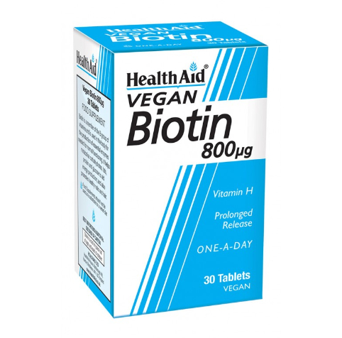HEALTH AID BIOTIN 800UG 30 TABLETS