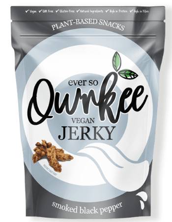 QWRKEE PLANT BASED VEGAN SMOKED BLACK PEPPER JERKY