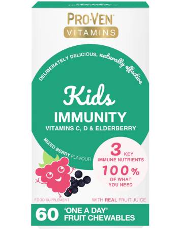 PROVEN VITAMINS KIDS IMMUNITY | 60 FRUIT CHEWABLES
