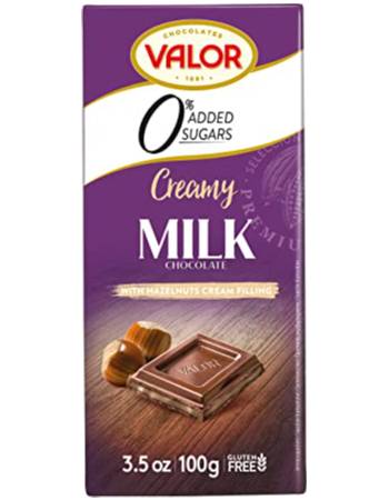 VALOR CREAMY MILK CHOCOLATE WITH HAZELNUTS CREAM FILLING 100G | 20% OFF