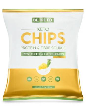 BE KETO CHIPS CHEESE & ONION 30G