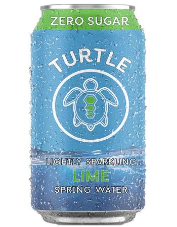 TURTLE LIGHTLY SPARKLING SPRING WATER LIME 330ML