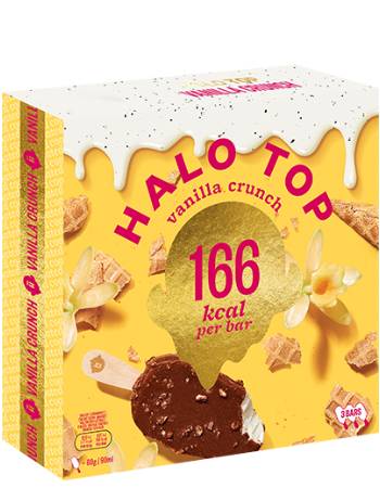 HALO TOP VANILLA CRUNCH (166 CALORIES) 60G | 3 BARS