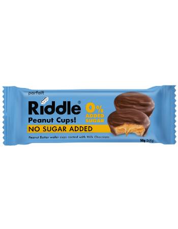 RIDDLE CRISPY WAFER PEANUT CUPS 50G