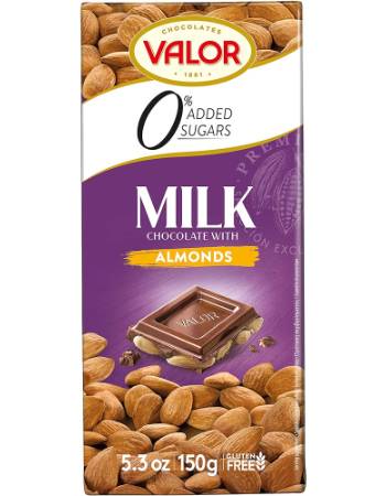 VALOR MILK CHOCOLATE WITH ALMONDS 150G | 20% OFF