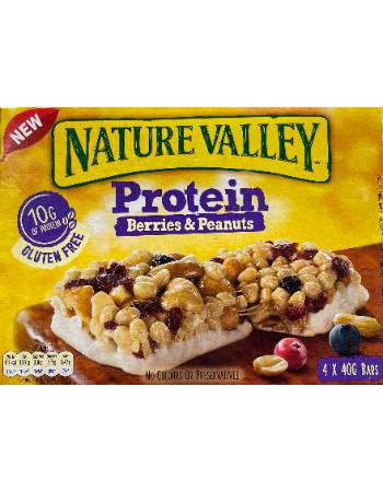 NATURE VALLEY PROTEIN CEREAL BAR BERRIES AND PEANUTS (4 X 40G)