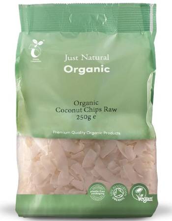 JUST NATURAL COCONUT CHIPS 250G