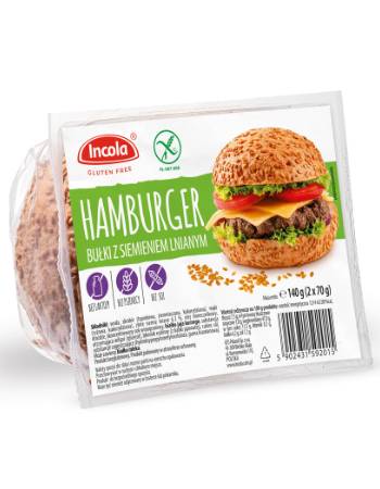 INCOLA HAMBURGER BUN WITH GOLDEN LINSEED (2 X 70G)