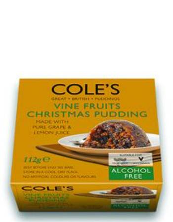 COLE'S VINE FRUITS CHRISTMAS PUDDING 112G