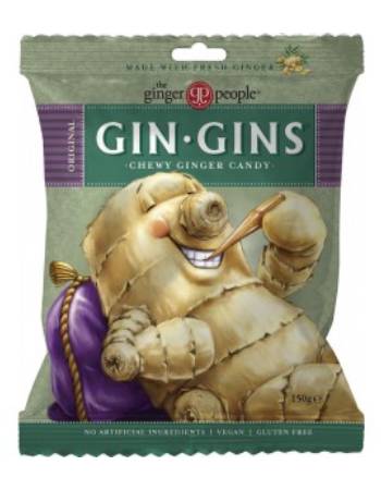 GIN GINS CHEWY GINGER CANDY 150G