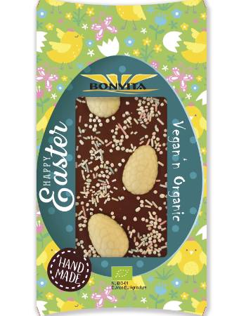 BONVITA EASTER CHOC BAR SPRINKLES WHITE EGGS 100G