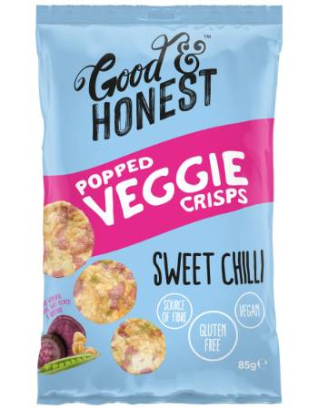 GOOD AND HONEST POPPED SWEET CHILLI CHIPS 85G