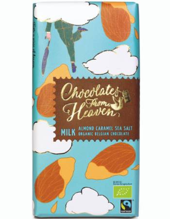 CHOCOLATES FROM HEAVEN MILK ALMOND CARAMEL SEA SALT 100G