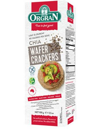 ORGRAN CHIA WAFER CRACKERS 100G