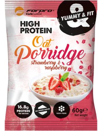 FORPRO HIGH PROTEIN OAT PORRIDGE 60G | STRAWBERRY & RASPBERRY