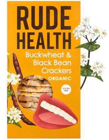 RUDE HEALTH BUCKWHEAT AND BEAN CRACKERS 120G
